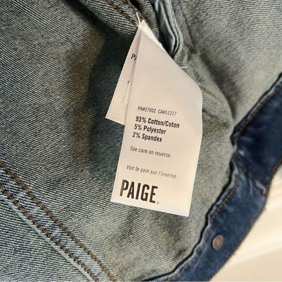 Paige Mens LAFFERTY SCOUT DENIM JACKET IN BLUE Size Large NWT - Picture 6 of 8